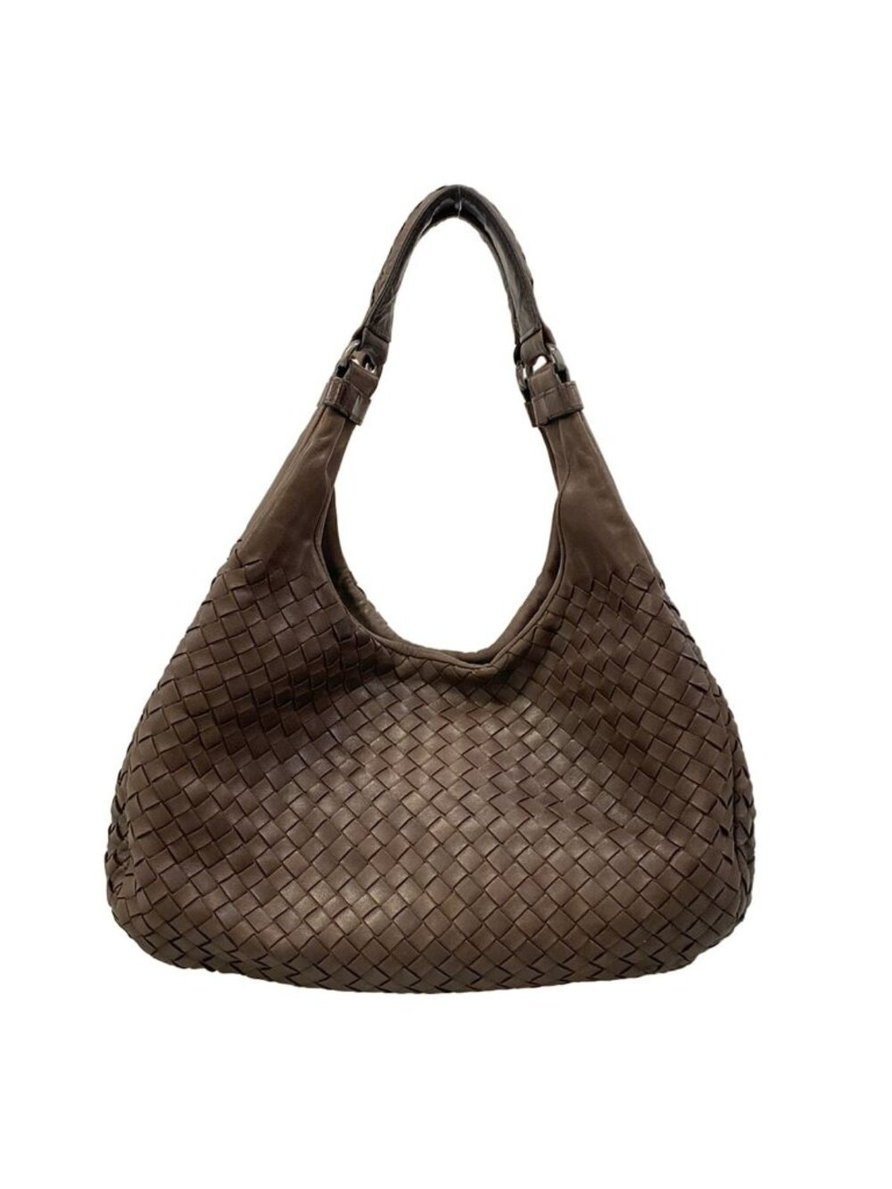 Bottega Veneta Shoulder Bag Intrecciato Dark Brown Leather
